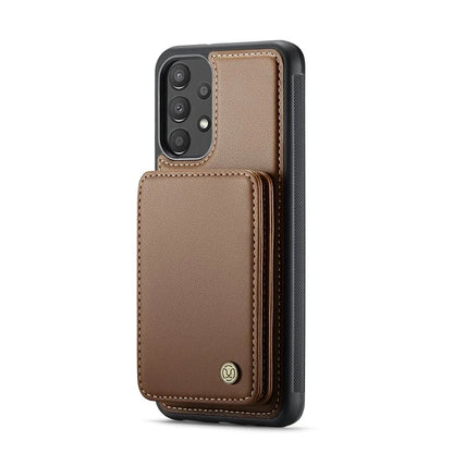 JEEHOOD J05 For Samsung Galaxy A13 4G Case Card Holder Kickstand Leather+TPU Phone Cover