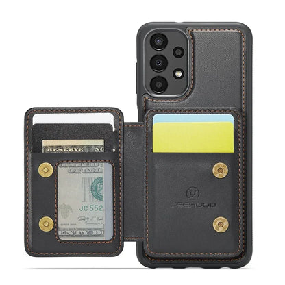 JEEHOOD J05 For Samsung Galaxy A13 4G Case Card Holder Kickstand Leather+TPU Phone Cover