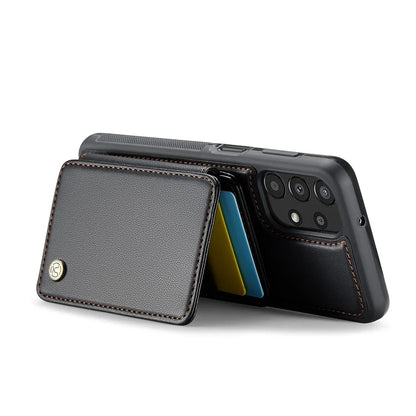 JEEHOOD J05 For Samsung Galaxy A13 4G Case Card Holder Kickstand Leather+TPU Phone Cover