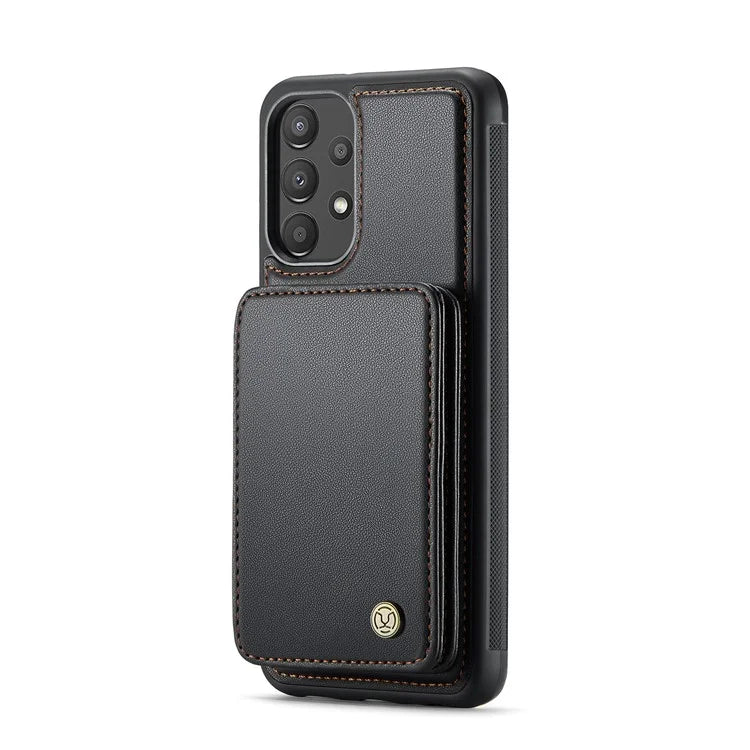 JEEHOOD J05 For Samsung Galaxy A13 4G Case Card Holder Kickstand Leather+TPU Phone Cover