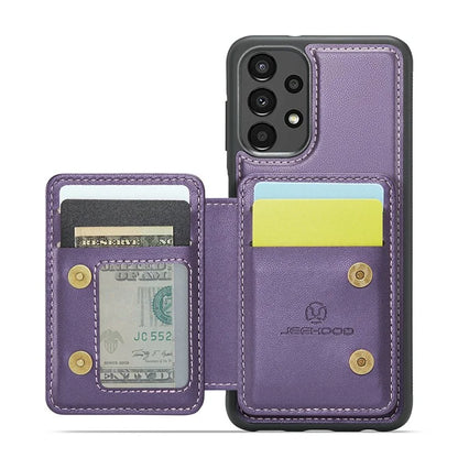 JEEHOOD J05 For Samsung Galaxy A13 4G Case Card Holder Kickstand Leather+TPU Phone Cover