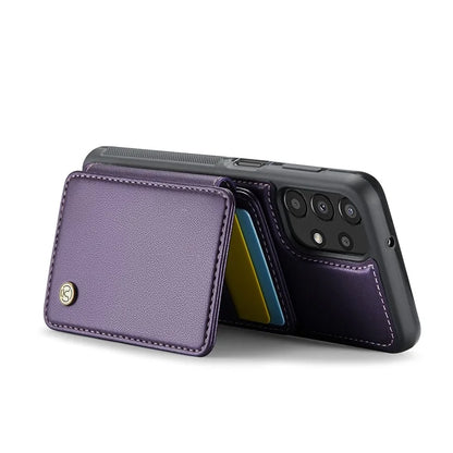 JEEHOOD J05 For Samsung Galaxy A13 4G Case Card Holder Kickstand Leather+TPU Phone Cover
