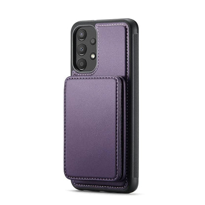 JEEHOOD J05 For Samsung Galaxy A13 4G Case Card Holder Kickstand Leather+TPU Phone Cover