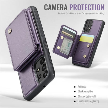 JEEHOOD J05 For Samsung Galaxy A13 4G Case Card Holder Kickstand Leather+TPU Phone Cover