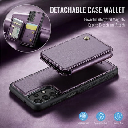 JEEHOOD J05 For Samsung Galaxy A13 4G Case Card Holder Kickstand Leather+TPU Phone Cover