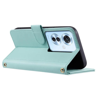 For Oppo F25 Pro 5G / Reno11 F 5G Wallet Case Rhombus Grid PU Leather Phone Cover