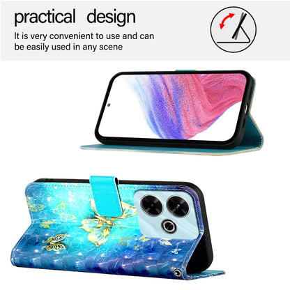 For Xiaomi Redmi 13 4G Leather Case YB Pattern Printing Leather Series-2 Pattern Printing Wallet Stand Cover