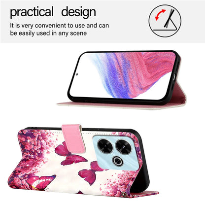 For Xiaomi Redmi 13 4G Leather Case YB Pattern Printing Leather Series-2 Pattern Printing Wallet Stand Cover
