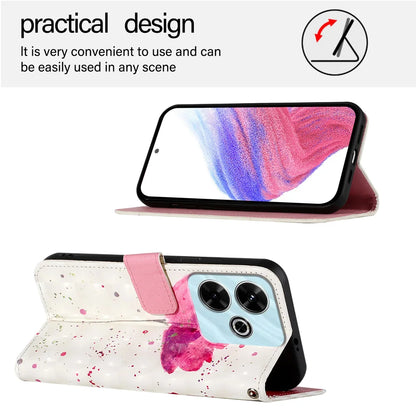 For Xiaomi Redmi 13 4G Leather Case YB Pattern Printing Leather Series-2 Pattern Printing Wallet Stand Cover