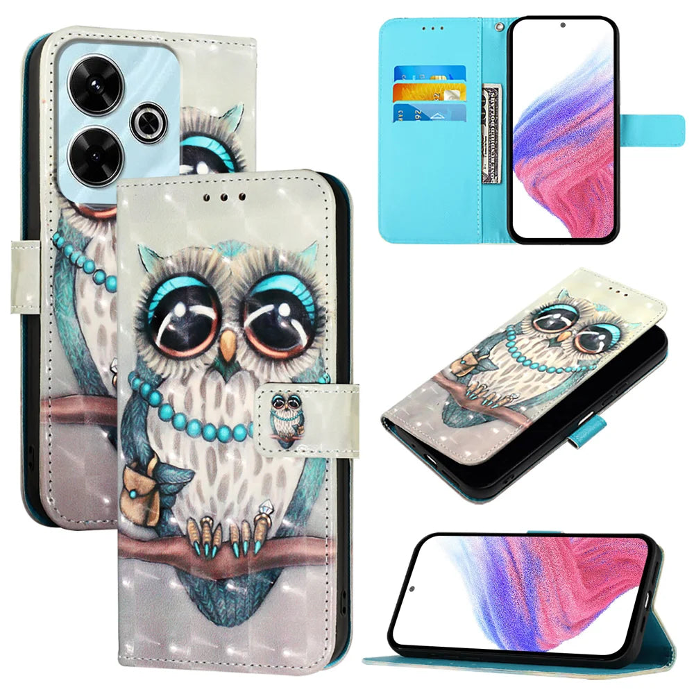 For Xiaomi Redmi 13 4G Leather Case YB Pattern Printing Leather Series-2 Pattern Printing Wallet Stand Cover