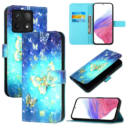 For Xiaomi 14T Pro Leather Case YB Pattern Printing Leather Series-2 Pattern Printing Wallet Stand Cover