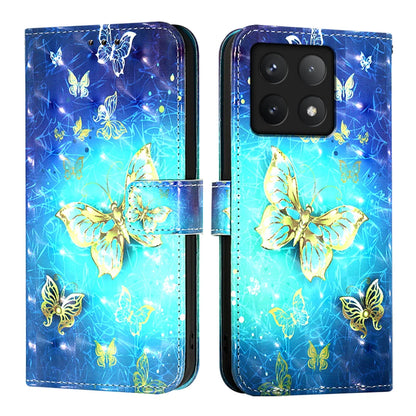 For Xiaomi 14T Pro Leather Case YB Pattern Printing Leather Series-2 Pattern Printing Wallet Stand Cover