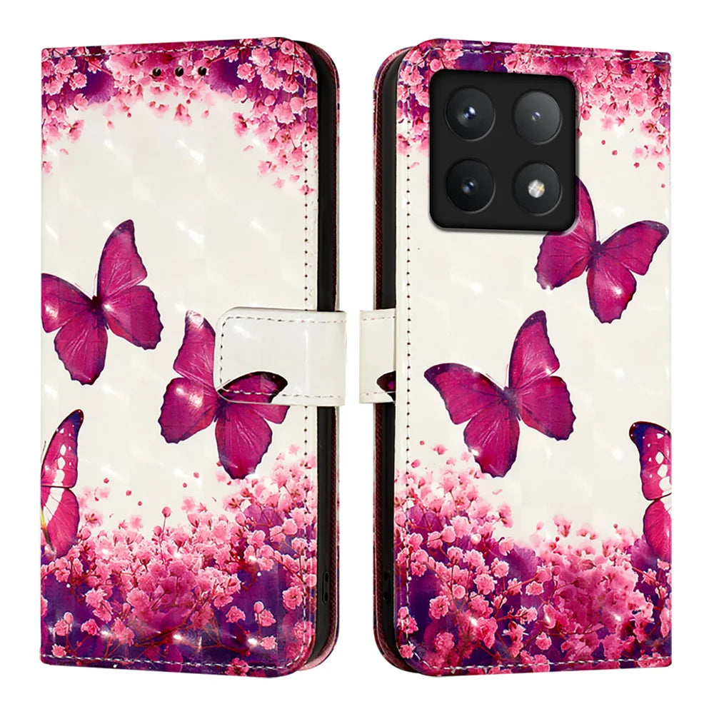 For Xiaomi 14T Pro Leather Case YB Pattern Printing Leather Series-2 Pattern Printing Wallet Stand Cover
