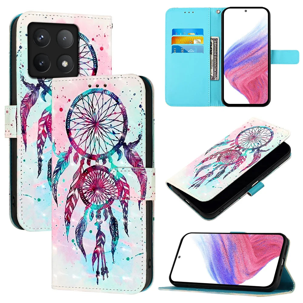 For Xiaomi 14T Pro Leather Case YB Pattern Printing Leather Series-2 Pattern Printing Wallet Stand Cover