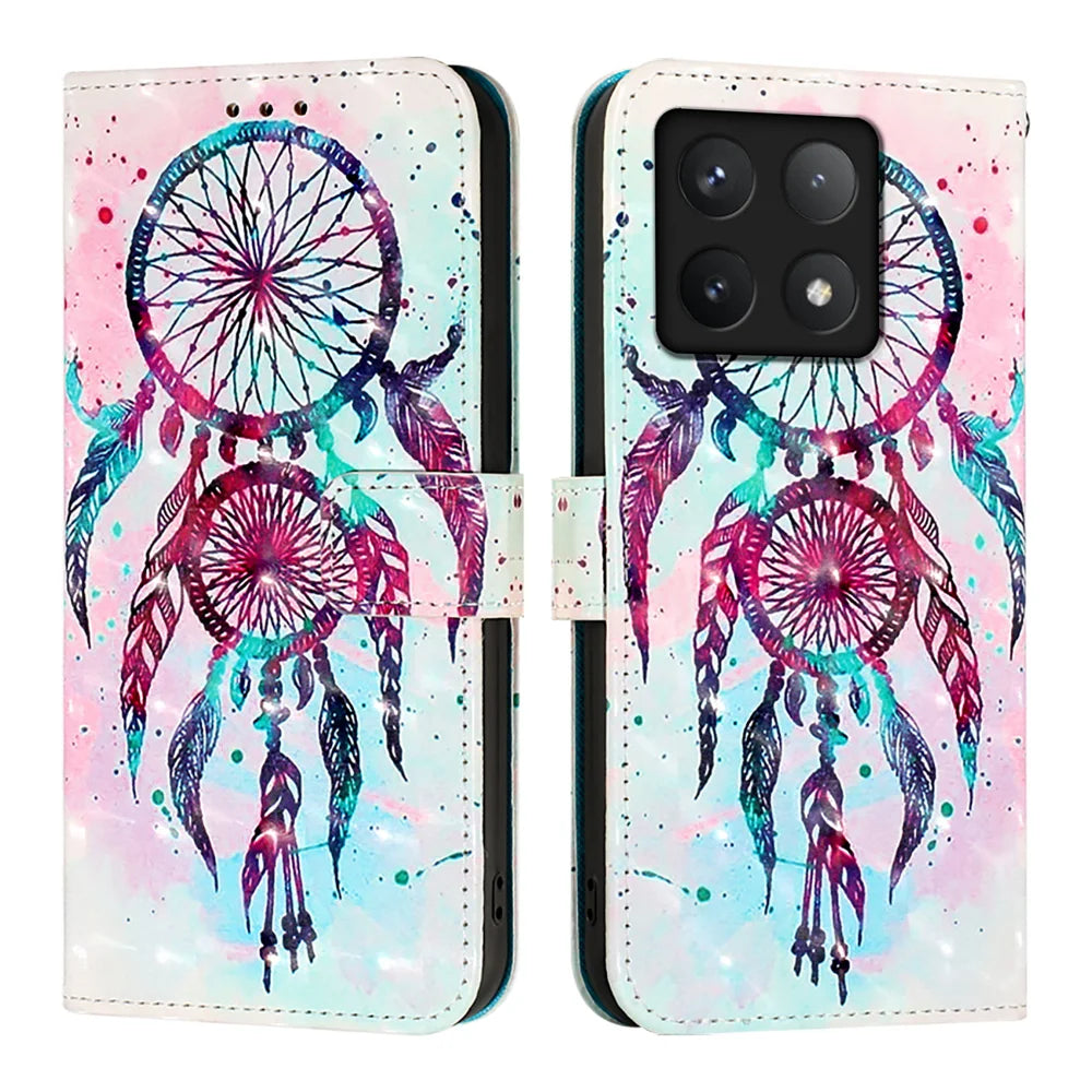 For Xiaomi 14T Pro Leather Case YB Pattern Printing Leather Series-2 Pattern Printing Wallet Stand Cover
