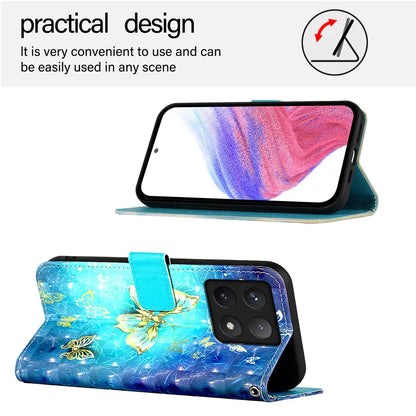 For Xiaomi 14T Leather Case YB Pattern Printing Leather Series-2 Pattern Printing Wallet Stand Cover
