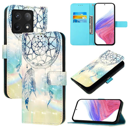 For Xiaomi 14T Leather Case YB Pattern Printing Leather Series-2 Pattern Printing Wallet Stand Cover