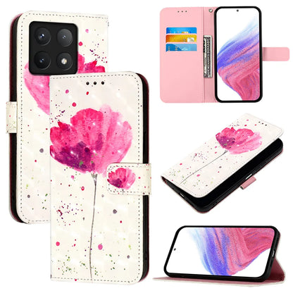 For Xiaomi 14T Leather Case YB Pattern Printing Leather Series-2 Pattern Printing Wallet Stand Cover