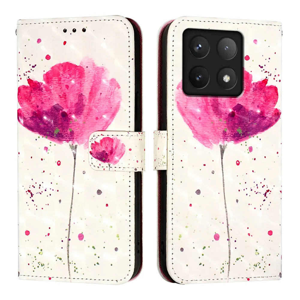 For Xiaomi 14T Leather Case YB Pattern Printing Leather Series-2 Pattern Printing Wallet Stand Cover