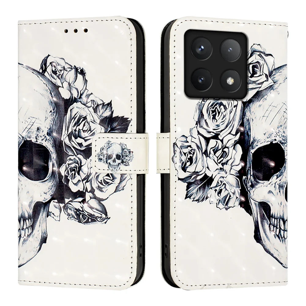 For Xiaomi 14T Leather Case YB Pattern Printing Leather Series-2 Pattern Printing Wallet Stand Cover