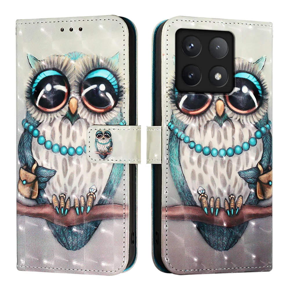 For Xiaomi 14T Leather Case YB Pattern Printing Leather Series-2 Pattern Printing Wallet Stand Cover