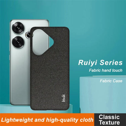 IMAK Ruiyi Series for Xiaomi Poco F6 5G / Redmi Turbo 3 5G Case Classic Fabric Texture Leather +PC Phone Cover
