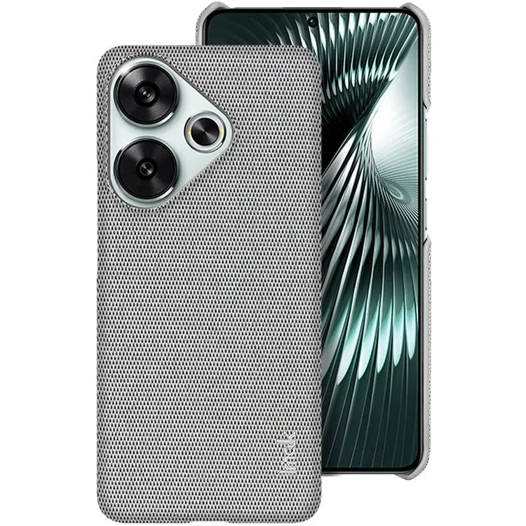IMAK Ruiyi Series for Xiaomi Poco F6 5G / Redmi Turbo 3 5G Case Classic Fabric Texture Leather +PC Phone Cover