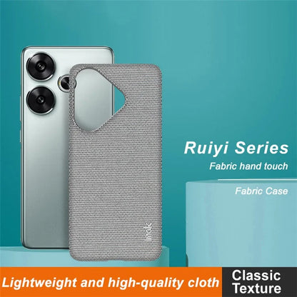 IMAK Ruiyi Series for Xiaomi Poco F6 5G / Redmi Turbo 3 5G Case Classic Fabric Texture Leather +PC Phone Cover
