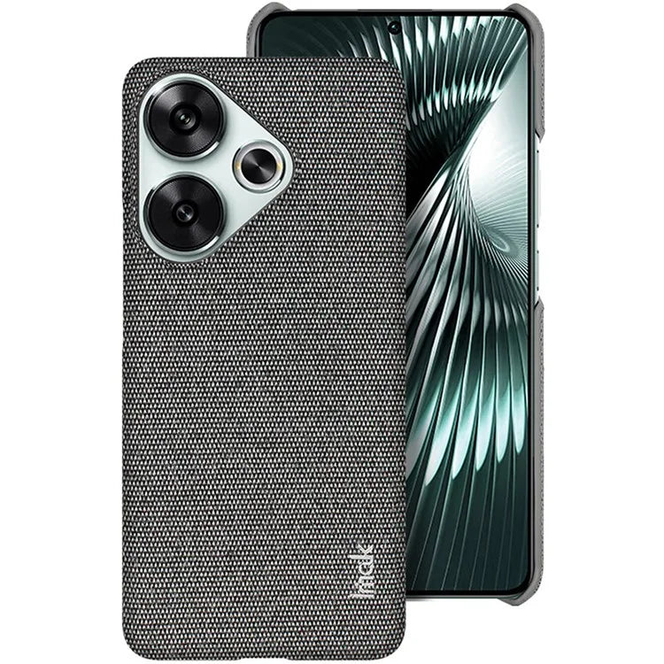 IMAK Ruiyi Series for Xiaomi Poco F6 5G / Redmi Turbo 3 5G Case Classic Fabric Texture Leather +PC Phone Cover