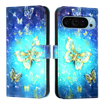 For Google Pixel 9 Pro / Google Pixel 9 Leather Case YB Pattern Printing Leather Series-2 Pattern Printing Wallet Stand Cover