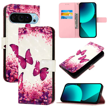 For Google Pixel 9 Pro / Google Pixel 9 Leather Case YB Pattern Printing Leather Series-2 Pattern Printing Wallet Stand Cover