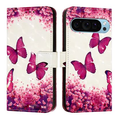 For Google Pixel 9 Pro / Google Pixel 9 Leather Case YB Pattern Printing Leather Series-2 Pattern Printing Wallet Stand Cover