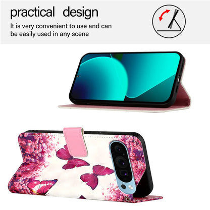 For Google Pixel 9 Pro / Google Pixel 9 Leather Case YB Pattern Printing Leather Series-2 Pattern Printing Wallet Stand Cover