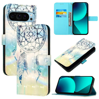 For Google Pixel 9 Pro / Google Pixel 9 Leather Case YB Pattern Printing Leather Series-2 Pattern Printing Wallet Stand Cover