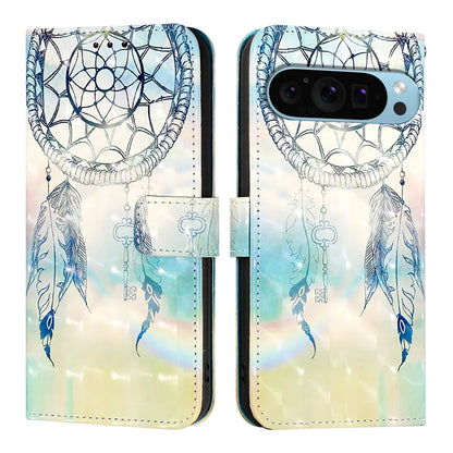 For Google Pixel 9 Pro / Google Pixel 9 Leather Case YB Pattern Printing Leather Series-2 Pattern Printing Wallet Stand Cover
