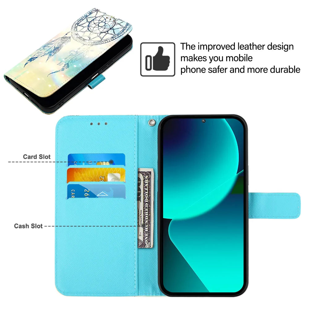 For Google Pixel 9 Pro / Google Pixel 9 Leather Case YB Pattern Printing Leather Series-2 Pattern Printing Wallet Stand Cover