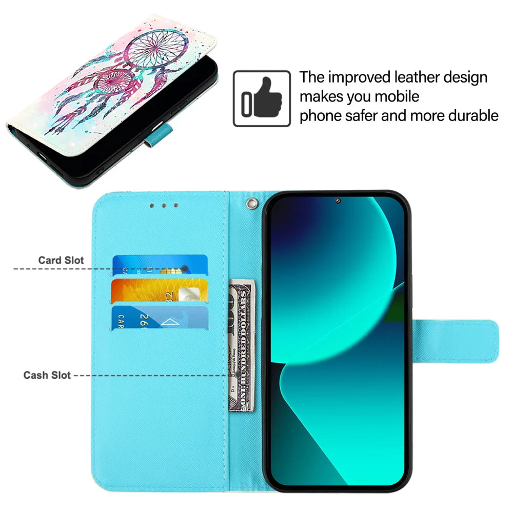 For Google Pixel 9 Pro / Google Pixel 9 Leather Case YB Pattern Printing Leather Series-2 Pattern Printing Wallet Stand Cover