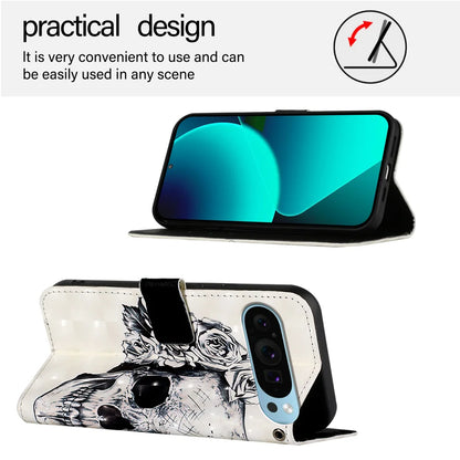 For Google Pixel 9 Pro / Google Pixel 9 Leather Case YB Pattern Printing Leather Series-2 Pattern Printing Wallet Stand Cover
