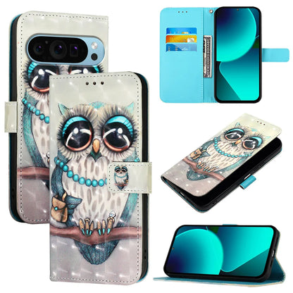 For Google Pixel 9 Pro / Google Pixel 9 Leather Case YB Pattern Printing Leather Series-2 Pattern Printing Wallet Stand Cover