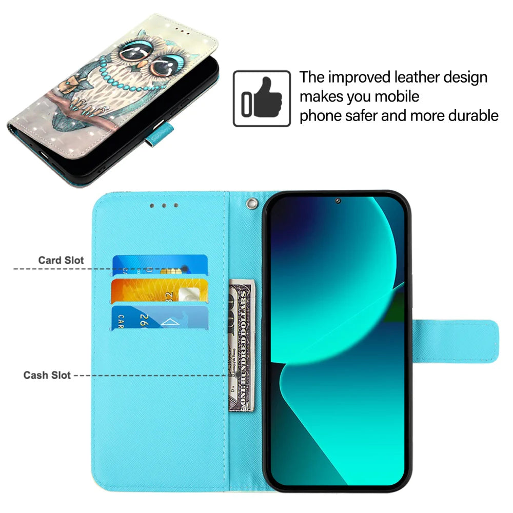 For Google Pixel 9 Pro / Google Pixel 9 Leather Case YB Pattern Printing Leather Series-2 Pattern Printing Wallet Stand Cover