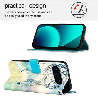 For Google Pixel 9 Pro XL Leather Case YB Pattern Printing Leather Series-2 Pattern Printing Wallet Stand Cover