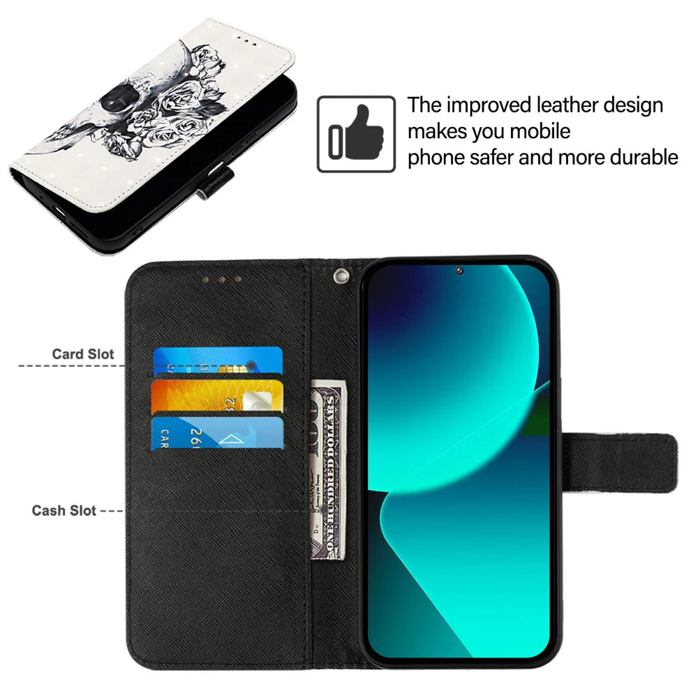 For Google Pixel 9 Pro XL Leather Case YB Pattern Printing Leather Series-2 Pattern Printing Wallet Stand Cover