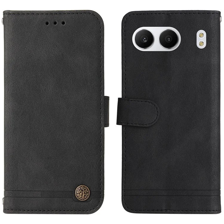 For OnePlus Nord 4 Wallet Case Skin-Touch Leather Phone Cover Tree Pattern Hardware