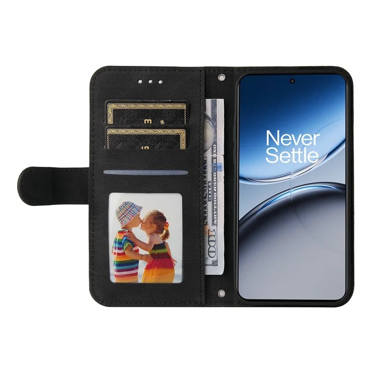 For OnePlus Nord 4 Wallet Case Skin-Touch Leather Phone Cover Tree Pattern Hardware