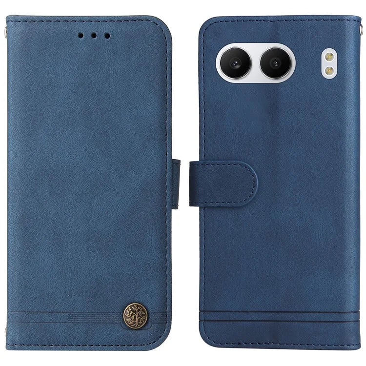 For OnePlus Nord 4 Wallet Case Skin-Touch Leather Phone Cover Tree Pattern Hardware