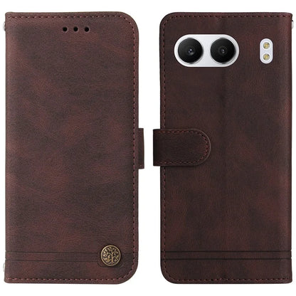 For OnePlus Nord 4 Wallet Case Skin-Touch Leather Phone Cover Tree Pattern Hardware