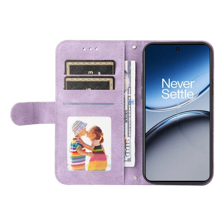 For OnePlus Nord 4 Wallet Case Skin-Touch Leather Phone Cover Tree Pattern Hardware