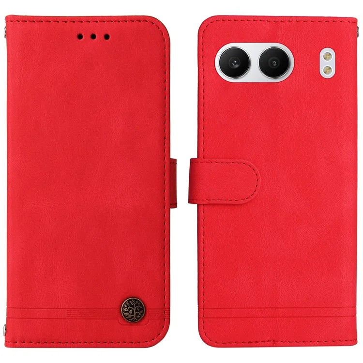 For OnePlus Nord 4 Wallet Case Skin-Touch Leather Phone Cover Tree Pattern Hardware