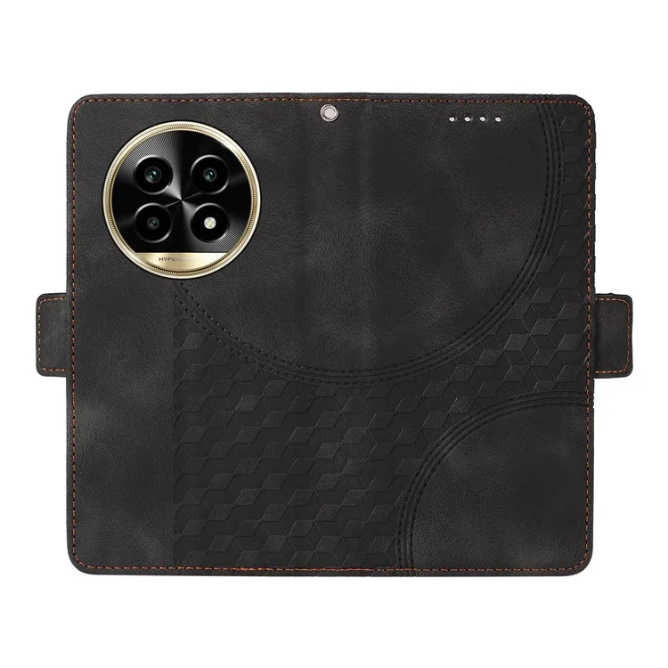 For Realme 13 Pro+ 5G / 13 Pro 5G / P1 Pro 5G / 12 Pro+ 5G / 12 Pro 5G Case PU Leather Phone Cover Rhombus Starry Imprinted