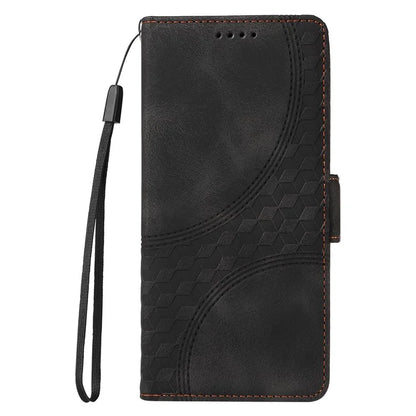 For Realme 13 Pro+ 5G / 13 Pro 5G / P1 Pro 5G / 12 Pro+ 5G / 12 Pro 5G Case PU Leather Phone Cover Rhombus Starry Imprinted